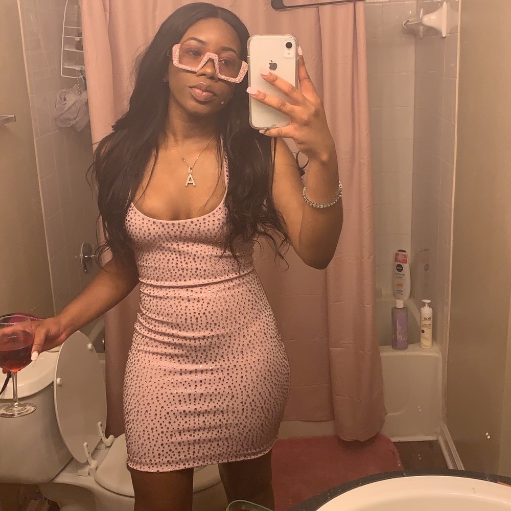 BIRTHDAY DRESS! Oh Polly Embellished Pink Dress